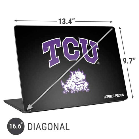 Texas Christian University TCU Horned Frogs Logo Universal Laptop 16.6in (13.4 x 9.7in) Skin